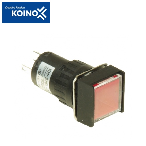 KOINO 건흥전기 KH-516L-A12 정사각형 2A2B LED 조광형 누름 버튼 스위치 16파이 24V