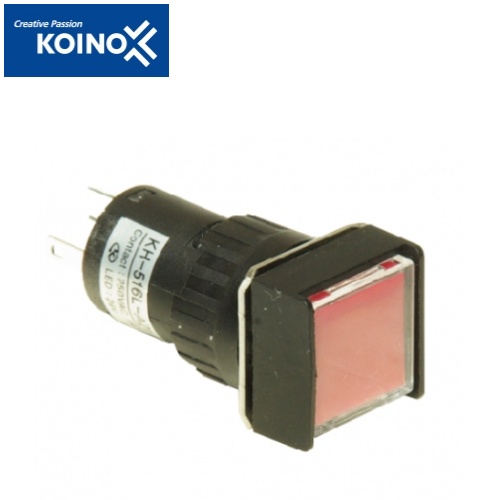 KOINO 건흥전기 KH-516L-A22 정사각형 2A2B LED 조광 걸림형 누름 버튼 스위치 16파이 24V