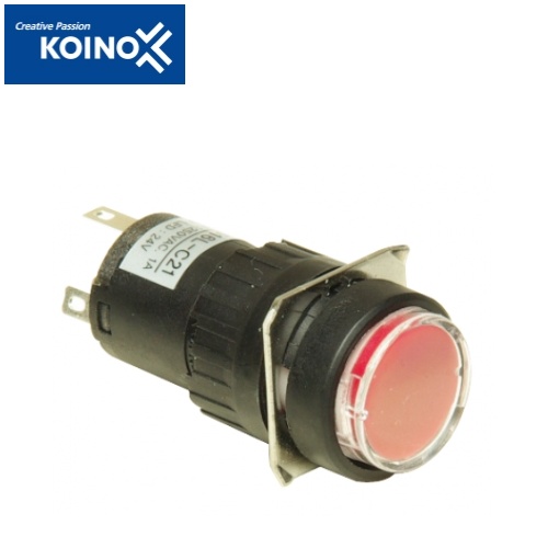 KOINO 건흥전기 KH-516L-C21 원형 1A1B LED 조광 걸림형 누름 버튼 스위치 16파이 24V