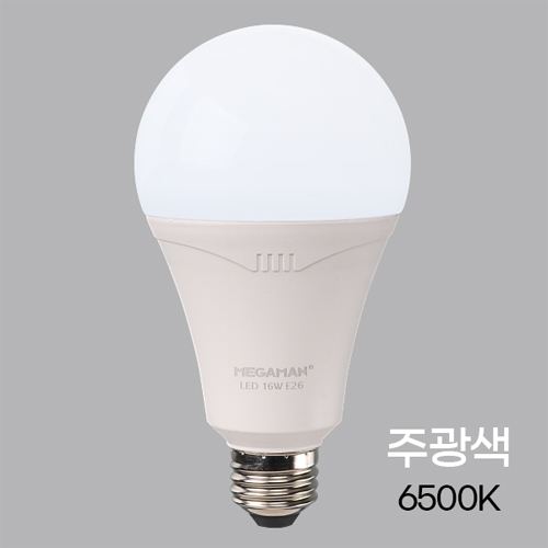 메가맨 LED A-벌브 램프 16W 주광색 A80 E26 KS인증 I371790