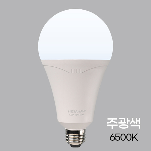 메가맨 LED A-벌브 램프 18W 주광색 A95 E26 KS인증 I371792