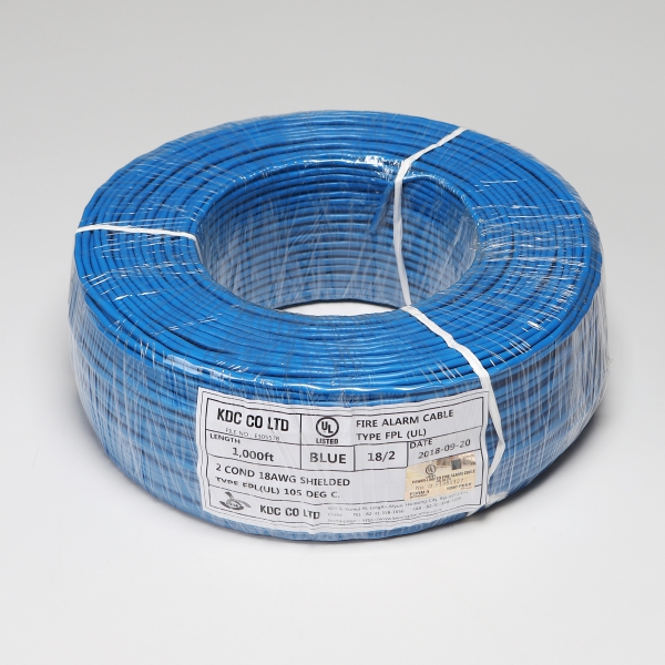 전선 TSP UL1424 소방감지선 AWG18 1P 청색 300M 알람 I48029